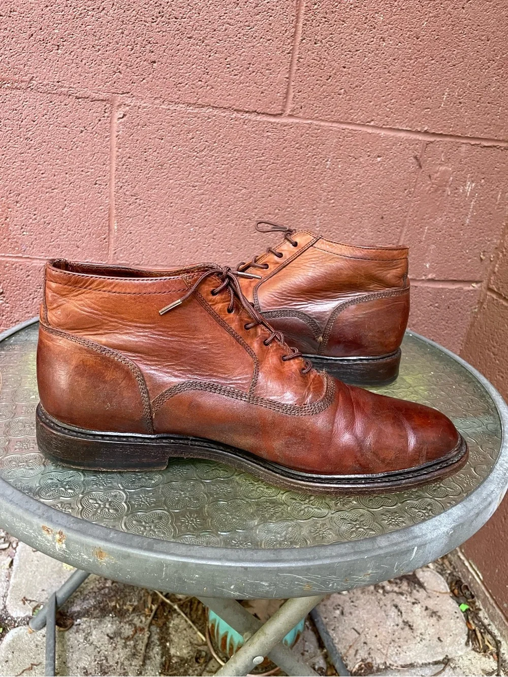 Frye Brown Leather Vintage Chukka Ankle Boots Size 9.5 D